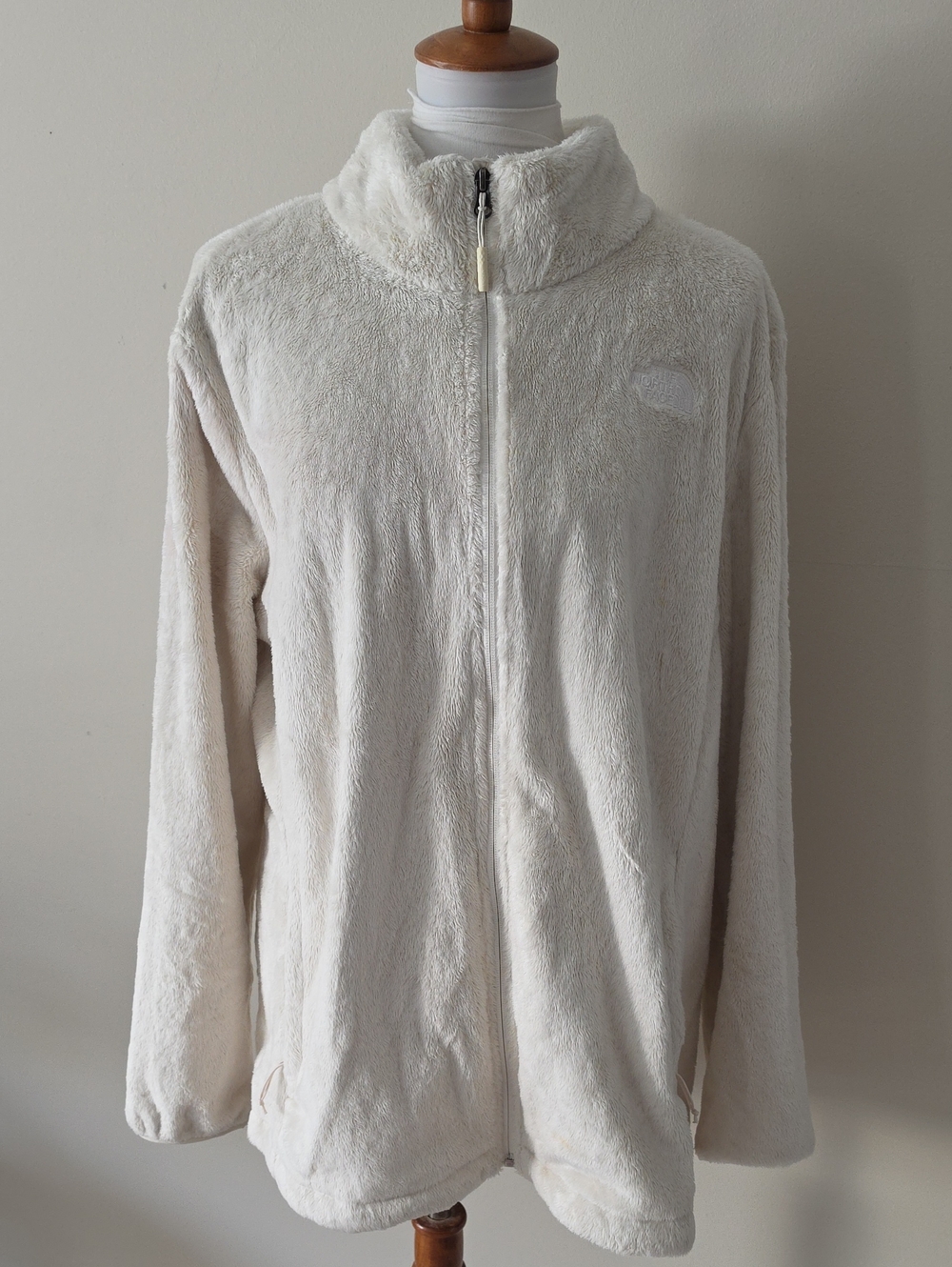 The North Face Women's Cream Plush Full-Zip Jacket Sweatshirt